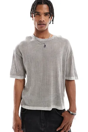 Bershka Knitted washed t-shirt in