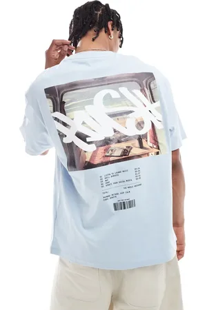 Bershka Back printed window t-shirt in light