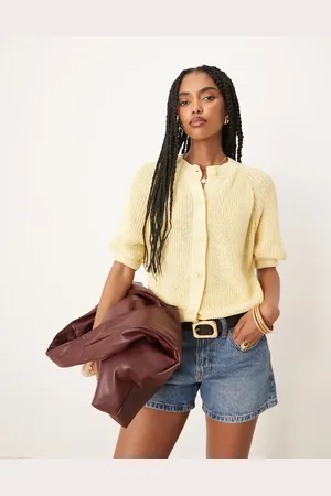 ASOS Knitted cardigan with raglan sleeve in