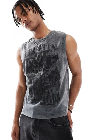 Bershka Oversized tank in washed