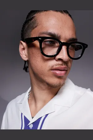 ASOS Chunky round tortoiseshell frame glasses with clear lens