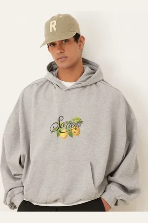 ASOS Extreme oversized hoodie with souvenir prints in marl