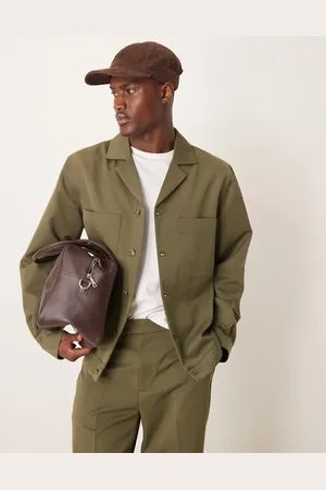 ASOS Smart co-ord revere harrington in dark
