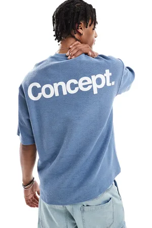 Bershka Concept back printed t-shirt in light