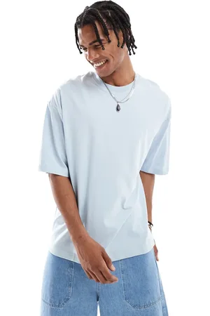 Bershka Basic oversized t-shirt in blue