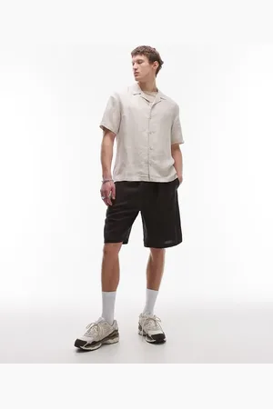Topman Wide leg linen short in