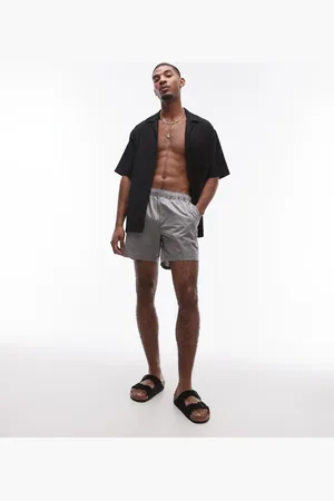 Topman Metal swim short in charcoal