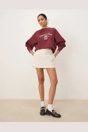 Dickies Service mini work skirt with stripes in off