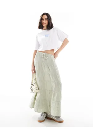 Cotton On Cotton On tiered maxi skirt in gingham