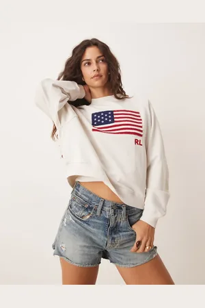 Ralph Lauren Flag print sweatshirt in off