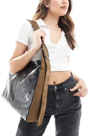 Pull&Bear Shopper bag with contrast strap in