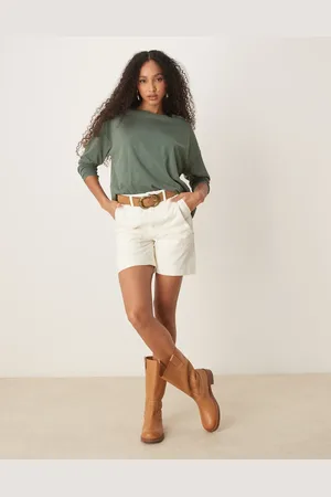Free People Milo carpenter shorts in ecru