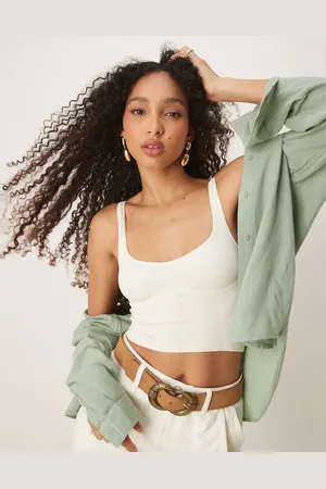 Free People Meg seamless crop top in ivory