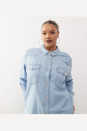 Noisy May Denim shirt in light wash