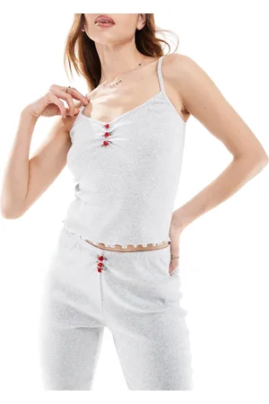 Cotton On Cotton On sleep pointelle rib cami in marle co-ord