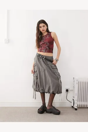 Minga London nylon puff midi skirt in