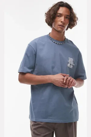 Topman Oversized fit t-shirt with front and back Soho print in