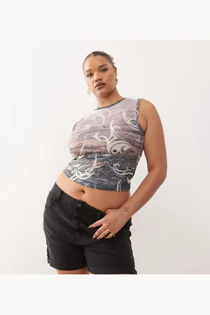 Noisy May High waisted denim shorts in denim