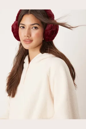 ASOS Lounge microfleece hoodie in cream