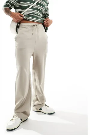 ASOS Essential wide leg joggers in beige