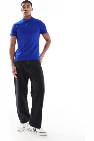Ralph Lauren Icon logo slim fit pique polo in mid