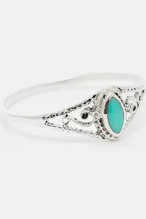 Kingsley Ryan Teardrop ring with turquoise stone in sterling