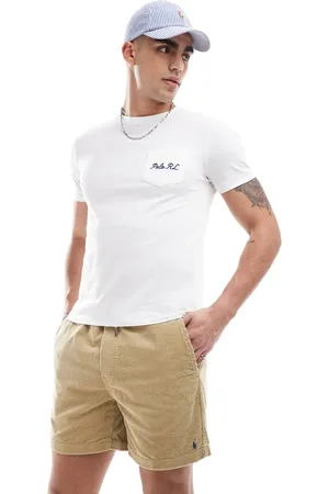 Ralph Lauren Prepsters icon logo cord shorts in beige