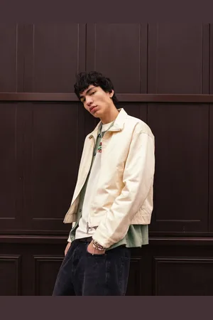 Topman Twill harrington jacket in