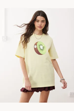 Gramicci Kiwi graphic t-shirt in lemon