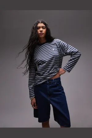 Carhartt Sydney stripe long sleeve in dusky