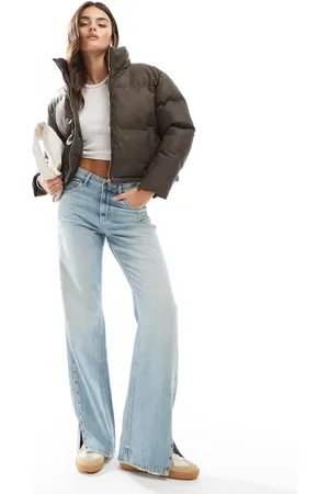 Brave Soul Washed PU puffer jacket