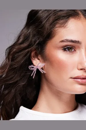 Kaiia Exclusive beaded double bow earrings in