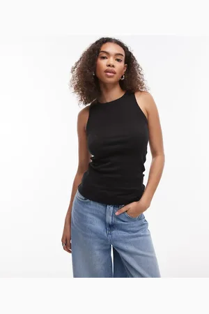 ARKET Rib jersey vest top in