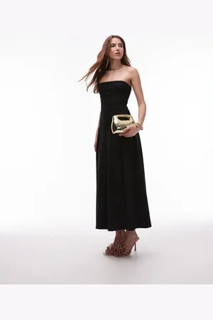 Nialaya Santal slinky bandeau midaxi dress in