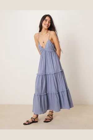ASOS Crinkle cami maxi dress in boyfriend