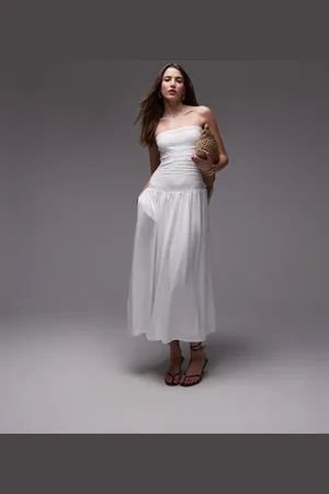 Nialaya Santal slinky bandeau midaxi dress in