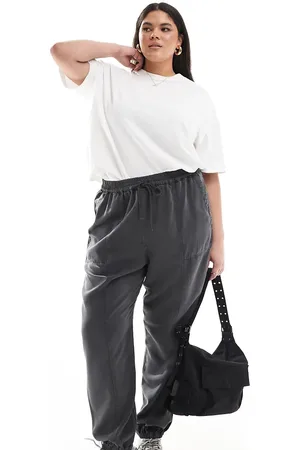 ASOS Curve laundered jogger trousers in washed