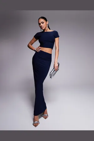 Kaiia Exclusive slinky column maxi skirt co-ord in