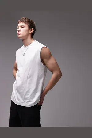 Topman Oversized fit sleeveless t-shirt in