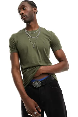 AllSaints Tonic short sleeve crew neck t-shirt in khaki