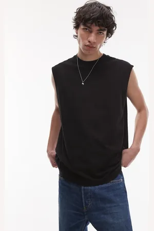 Topman Oversized fit sleeveless t-shirt in