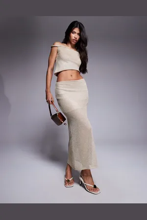 ASOS Co-ord maxi skirt in sparkle knit