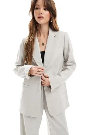 VERO MODA Boxy blazer co-ord in grey