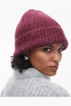 & OTHER STORIES Premium mohair and wool blend beanie in burgundy