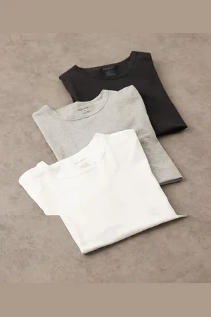 Lyle & Scott Basic 3 Pack T- Shirt in black, grey and white