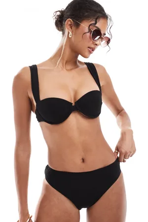 Accessorize Underwire glitter bikini top in