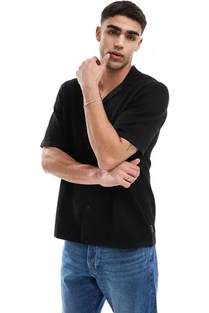 JJ Revere collar button through knitted polo in