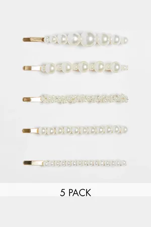 Easilocks Pearl Collection Fashion Hair Clip - 5 Pack