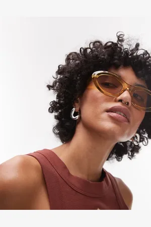 Topshop Paros oval sunglasses in