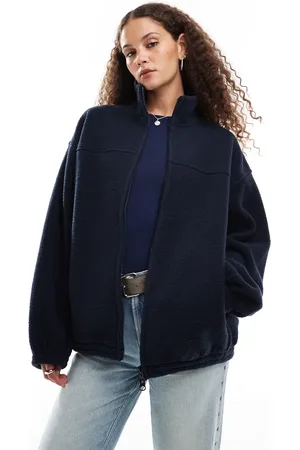 Weekday Lea oversized zip through borg in
